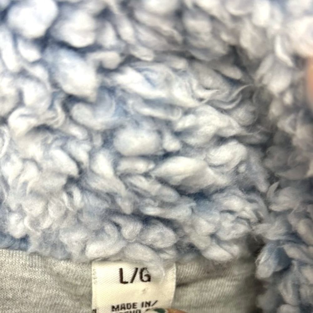 Weatherproof Vintage Baby Blue Heather 3/4 Zip Sherpa Pullover Size L COZY - Picture 7 of 8